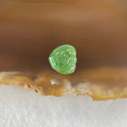 Type A Old Mine Full Green Jadeite Ruyi Charm Stone For Setting 0.39g 9.8 by 8.8 by 2.0mm - Huangs Jadeite and Jewelry Pte Ltd