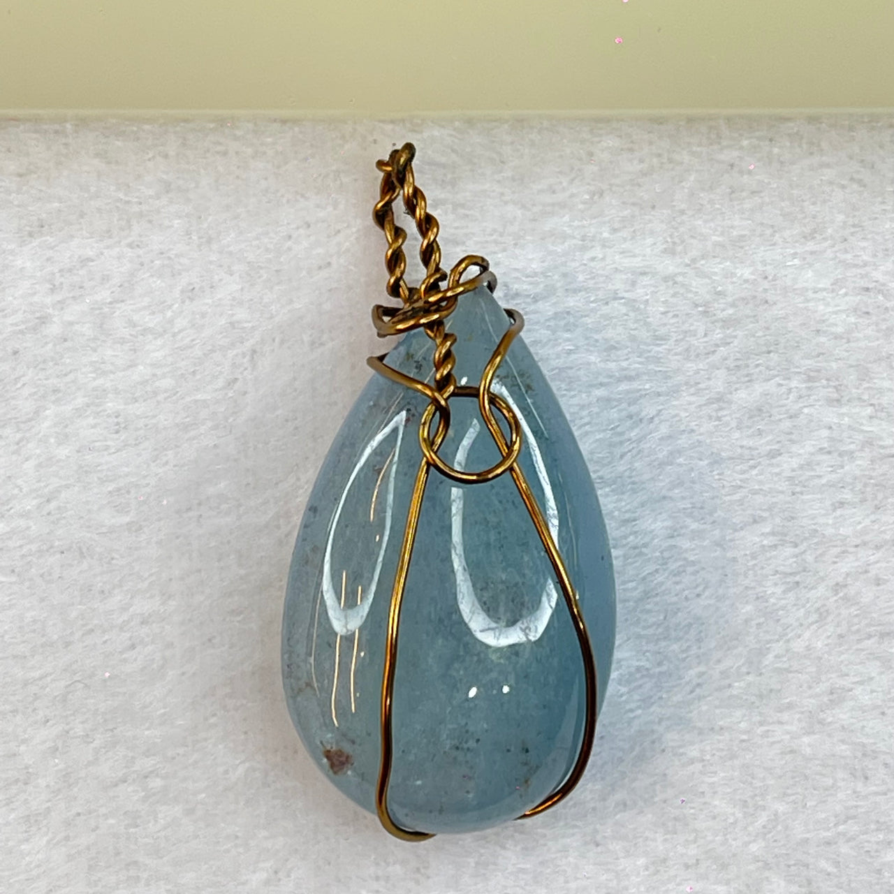 Natural Aquamarine Pendent 10.26g 34.9g 20.4 by 10.6mm - Huangs Jadeite and Jewelry Pte Ltd