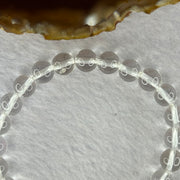 Natural Clear Quartz Bracelet 天然白水晶手链 18.62g 16.5cm 8.4mm 24 Beads - Huangs Jadeite and Jewelry Pte Ltd