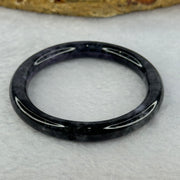 Type A Black Grey Wuji Jadeite Baby Bangle 15.07g Internal Diameter 39.8mm 6.6 by 6.2mm - Huangs Jadeite and Jewelry Pte Ltd