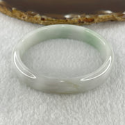 Natural Type A Faint Green Faint Lavender Jadeite Oval Bangle 33.20g Inner Diameter 54.9mm 11.7 by 6.3mm (Very Very Slight Internal Lines) - Huangs Jadeite and Jewelry Pte Ltd
