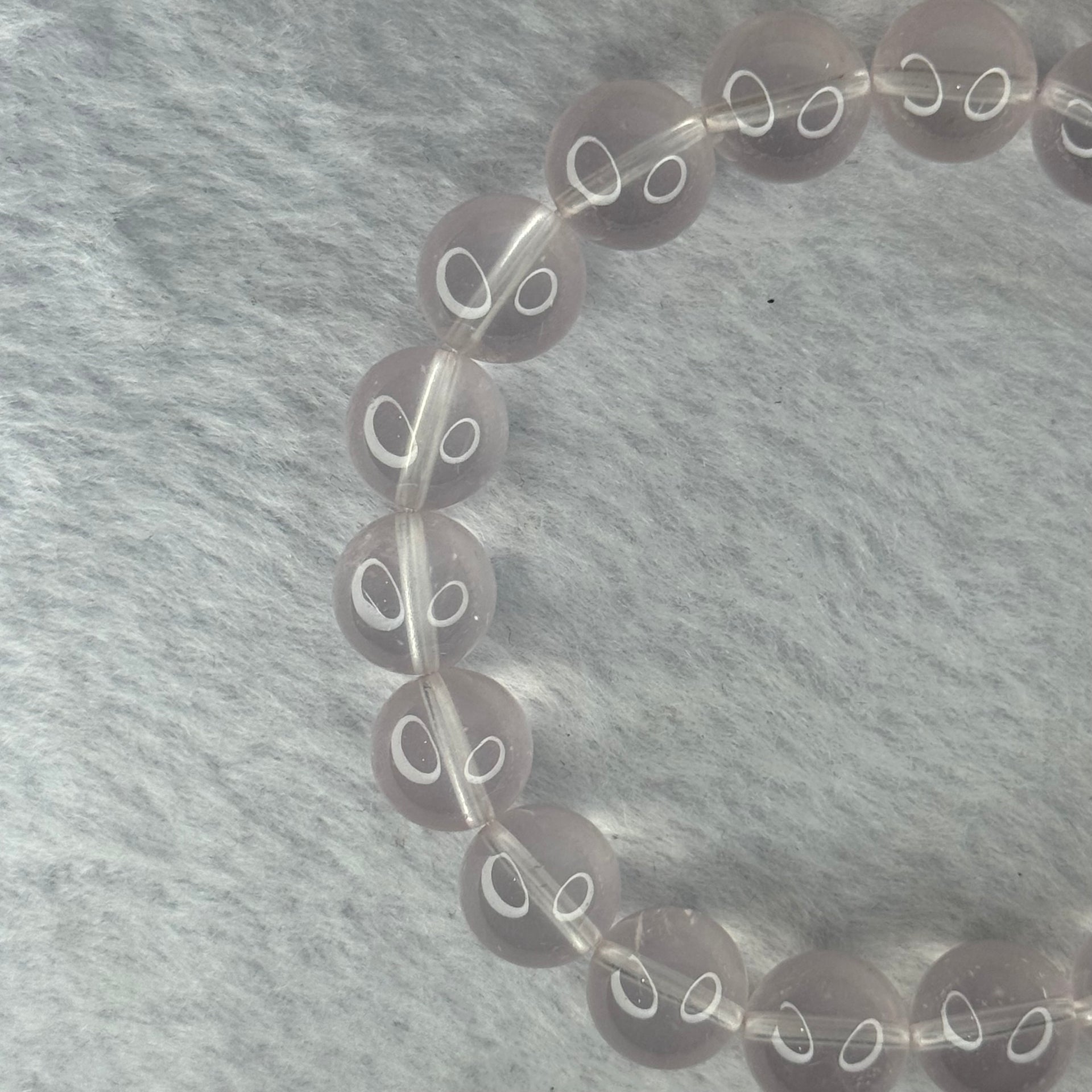 Natural Rose Quartz Beads Bracelet 天然玫瑰石英珠手链 32.16g 17.5cm 10.9mm 19 Beads - Huangs Jadeite and Jewelry Pte Ltd