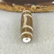 Natural Powerful Tibetan Old Oily Agate Sky Door Serenity 1 Eye Dzi Bead Heavenly Master (Tian Zhu) 一眼天诛 8.74g 39.3 by 11.9mm - Huangs Jadeite and Jewelry Pte Ltd