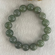 Certified Natural Type A Yellowish Green Jadeite Beads Bracelet | 16cm (54.20g | 16 Beads 12.8mm | Solar Plexus & Heart Chakra Harmony, Abundance & Prosperity Shield) - Huangs Jadeite and Jewelry Pte Ltd