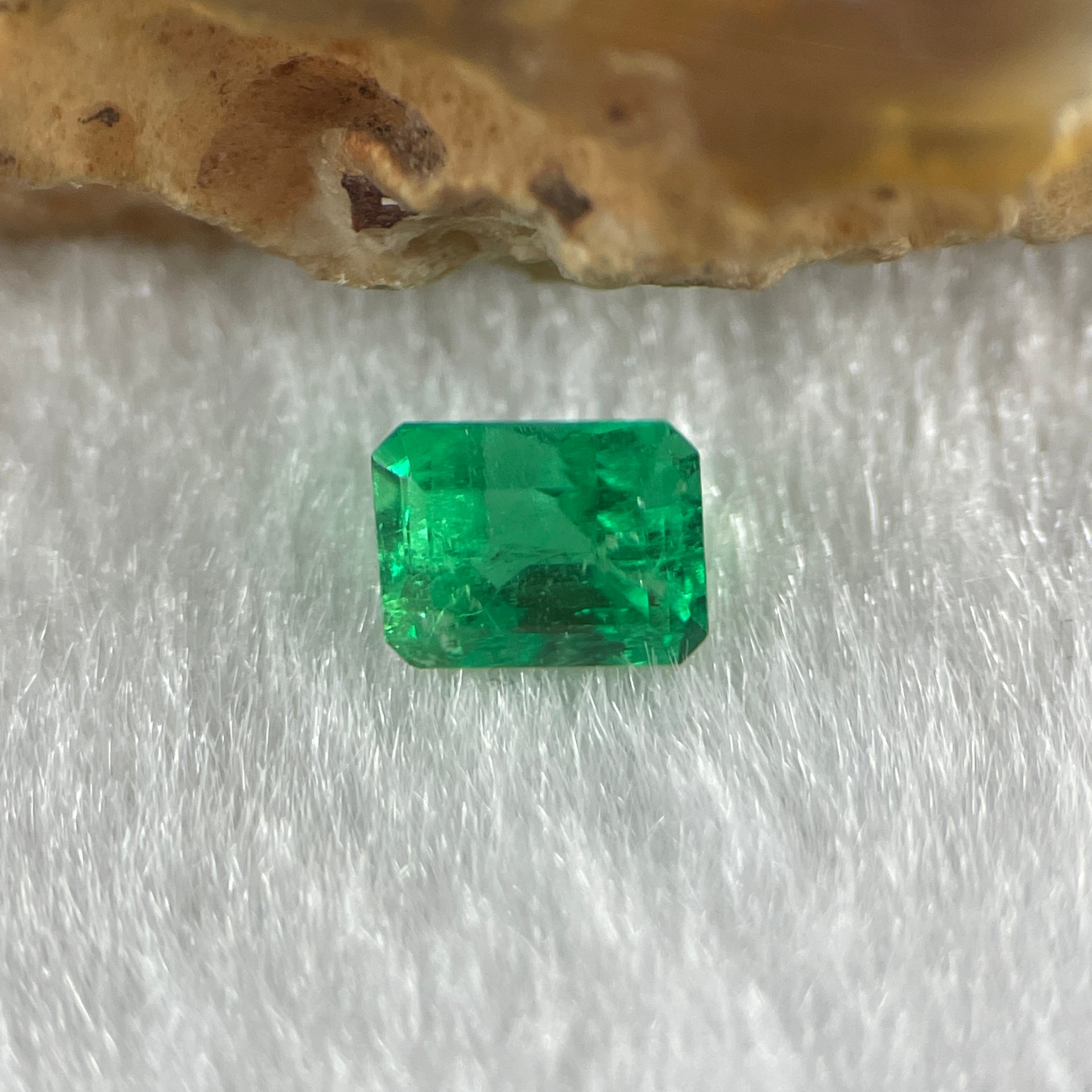 Natural Colombia Green Emerald (Beryl) Cut-Cornered Rectangular step cut 0.70cts 5.7 by 4.5 by 4.1mm - Huangs Jadeite and Jewelry Pte Ltd