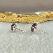 Good Grade Natural Auralite 23 S925 Silver Earrings 2.00g 8.8 by 6.8 by 4.0mm - Huangs Jadeite and Jewelry Pte Ltd
