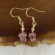 Natural Tourmaline Crystal Earring in S925 Sliver 0.96g 9.5 by 6.9 by 3.5mm - Huangs Jadeite and Jewelry Pte Ltd