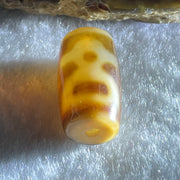 Natural Powerful Tibetan Old Oily Agate Double Cai Shen Dzi Bead Heavenly Master (Tian Zhu) 双财神长天珠 4.84g 20.4 by 11.6mm - Huangs Jadeite and Jewelry Pte Ltd