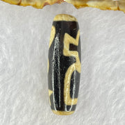 Natural Powerful Tibetan Old Oily Agate Cai Shen with Moon Sun Star Dzi Bead Heavenly Master (Tian Zhu) 财神长天珠 9.09g 37.5 by 12.6mm - Huangs Jadeite and Jewelry Pte Ltd