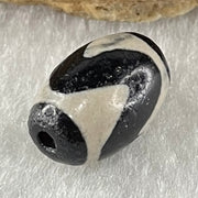 Natural Powerful Tibetan Old Oily Agate Tiger Tooth Daluo Dzi Bead Heavenly Master (Tian Zhu) 1.89g 14.1 by 9.7mm - Huangs Jadeite and Jewelry Pte Ltd
