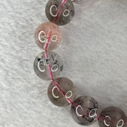 Above Average Grade Natural Super 7 Crystal Beads Bracelet 天然超级七水晶珠手链 64.99g 19cm 14.7mm 15 Beads - Huangs Jadeite and Jewelry Pte Ltd