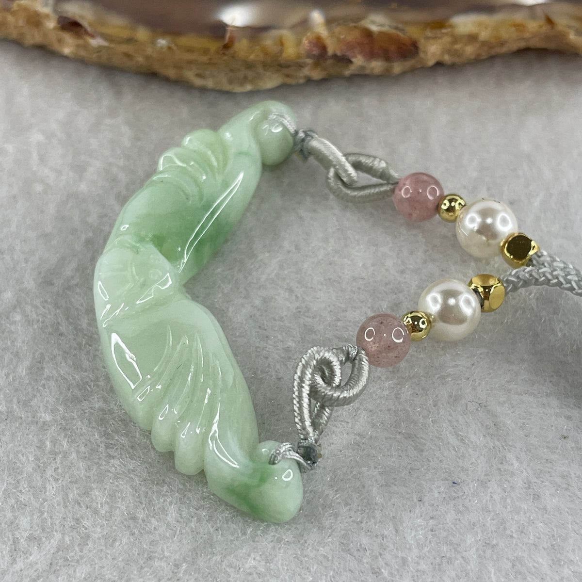 Natural Type A Green Jadeite Butterfly with Coins Pendant | Transformation, Longevity & Double Wealth Talisman (11.90g | 49.8 x 17.8 x 7.0mm) - Huangs Jadeite and Jewelry Pte Ltd