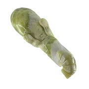 Natural Serpentine White and Green Patches Elephant Display 6,599.3g 280.0 by 96.0 by 275.0mm - Huangs Jadeite and Jewelry Pte Ltd