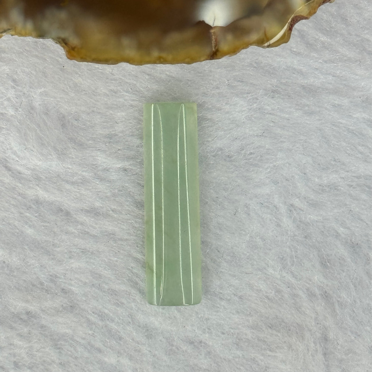 Type A ICY Green Jadeite Jade Stone For Setting 7.45ct 23.7 by 6.6 by 3.7mm - Huangs Jadeite and Jewelry Pte Ltd