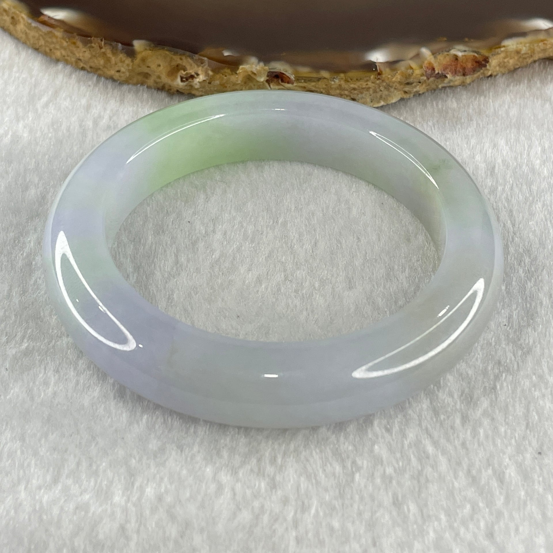 Natural Type A Jelly Lavender with Green Jadeite Bangle 57.88g Inner Diameter 51.3mm 11.4 by 10.5mm (Close to Perfect) - Huangs Jadeite and Jewelry Pte Ltd