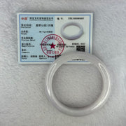 Type A Faint Lavender Jadeite Bangle 60.71g Internal Diameter 55.7mm 13.1 by 9.1mm (Very Slight External Line) - Huangs Jadeite and Jewelry Pte Ltd