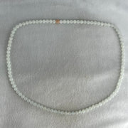 Type A White to Faint Blue Jadeite Beads Necklace 60.70g 66cm 7.1mm 98 Beads - Huangs Jadeite and Jewelry Pte Ltd