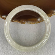 Certified Natural Type A Yellowish Green Jadeite Bangle | 59.3mm Inner Diameter (65.33g 12.9x8.5mm | Very Very Slight Internal Line | Abundance, Joy & Solar-Heart Synergy) - Huangs Jadeite and Jewelry Pte Ltd