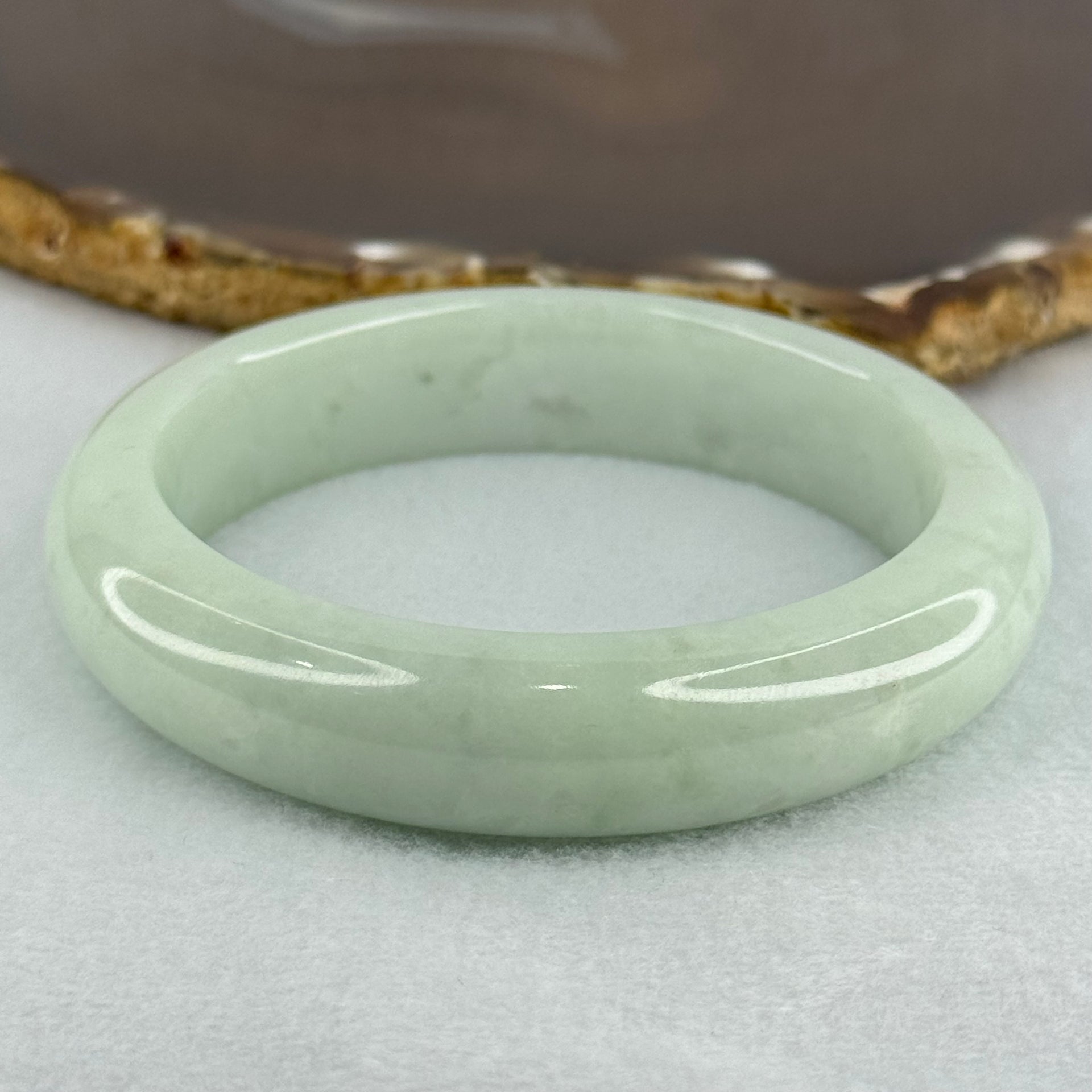 Type A Sky Blue Jadeite Bangle Internal Diameter 57.9mm 74.84g 14.3 by 9.5mm (Close to Perfect) - Huangs Jadeite and Jewelry Pte Ltd
