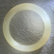 White Quartzite Jade Bangle 天山玉手镯 Internal Diameter 55.6mm 63.79g 14.2 by 10.3mm - Huangs Jadeite and Jewelry Pte Ltd