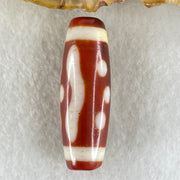 Natural Powerful Tibetan Old Oily Red White Agate One Eye Water Element Dzi Bead Heavenly Master (Tian Zhu) 一眼水元素天珠 9.44g 37.8 by 12.7mm - Huangs Jadeite and Jewelry Pte Ltd