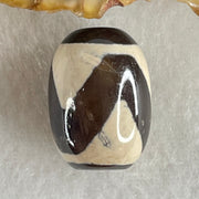 Natural Powerful Tibetan Old Oily Agate Tiger Tooth Daluo Dzi Bead Heavenly Master (Tian Zhu) 虎呀天诛 5.21g 18.5 by 13.6mm - Huangs Jadeite and Jewelry Pte Ltd