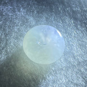 Type A Semi Icy Light Lavender With Wuji Grey Spots Jadeite Ping An Kou Charm/Pendant 2.77g 14.2 by 6.8mm - Huangs Jadeite and Jewelry Pte Ltd