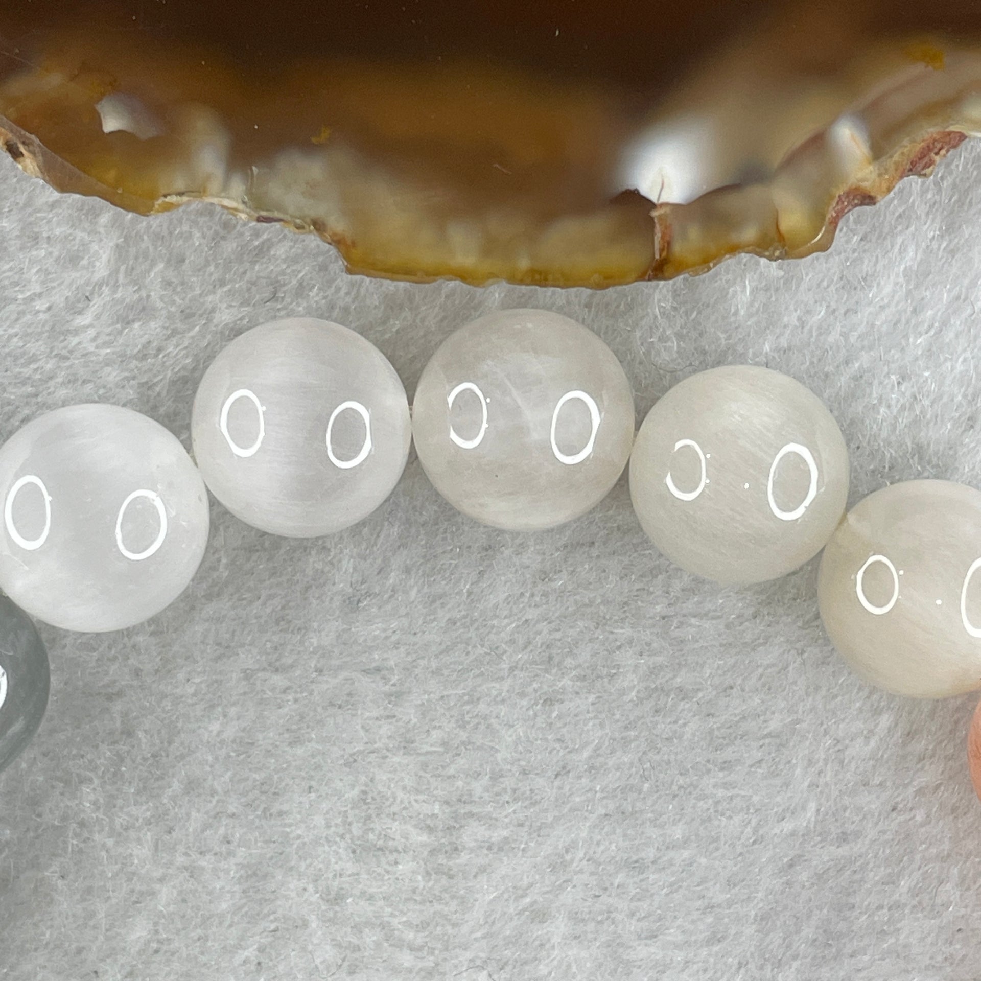 Certified Natural Good Grade Muti Color Rabbit Hair Rutilated Quartz Beads Bracelet 34.103g 16cm 11.3mm 18Beads - Huangs Jadeite and Jewelry Pte Ltd