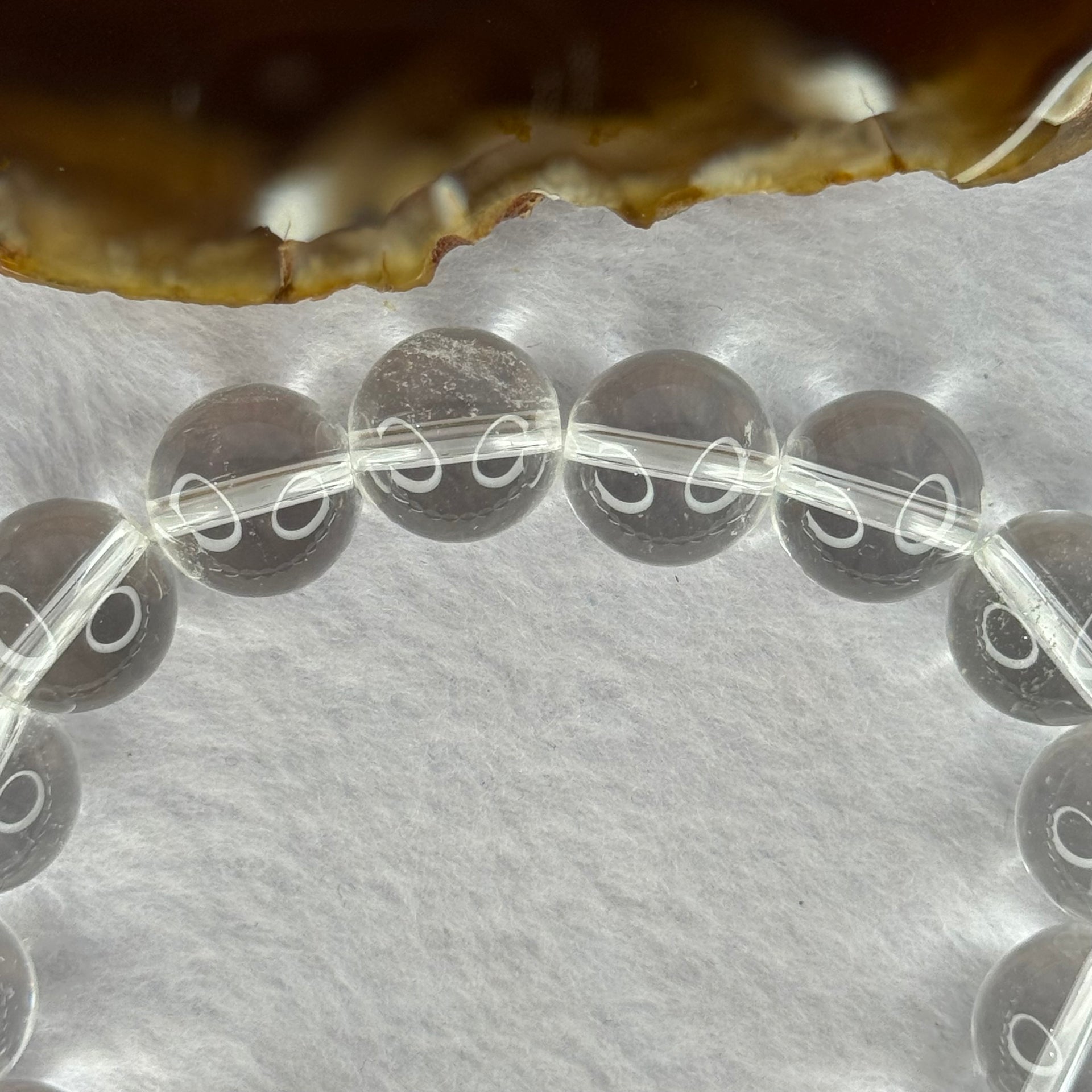 Natural Clear Quartz Beads Bracelet 天然白水晶手链 45.74g 17.5cm 12.9mm 16 Beads - Huangs Jadeite and Jewelry Pte Ltd