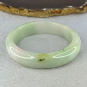 Type A Light Green Lavender Yellow with Moss Green Patches Jadeite Bangle Internal Diameter 57.5mm 72.52g 15.2 by 8.7mm (Very Fine External Rough) - Huangs Jadeite and Jewelry Pte Ltd