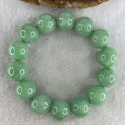 Rare Type A Burmese Apple Green Jade Jadeite Beads Bracelet 76.93g 14.8mm 14 beads 16cm - Huangs Jadeite and Jewelry Pte Ltd