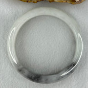 Type A Faint Green and Wuji Grey with Yellowish Green Patch Jadeite Bangle Internal Diameter 56.5mm 61.24g 14.3 by 8.0mm (Very Slight Internal Lines) - Huangs Jadeite and Jewelry Pte Ltd