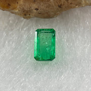 Natural Colombia Vivid Green Emerald (Beryl) Cut-Cornered Rectangular Step cut 0.48ct 5.9 by 3.6 by 2.3mm - Huangs Jadeite and Jewelry Pte Ltd