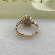 Natural Larimar in S925 Silver Rose Gold Color Ring (Adjustable Size) 2.30g 9.9 by 8.0 by 5.5mm - Huangs Jadeite and Jewelry Pte Ltd