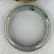 Type A Deep Lavender with Spicy to Dark Green Patches Jadeite Bangle Internal Diameter 58.4mm 71.02g 14.9 by 8.9mm (Very Slight External Rough) - Huangs Jadeite and Jewelry Pte Ltd