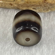 Natural Powerful Tibetan Old Oily Agate 1 Lines Dzi Bead Heavenly Master (Tian Zhu) 1.91g 10.2 by 10.3mm - Huangs Jadeite and Jewelry Pte Ltd