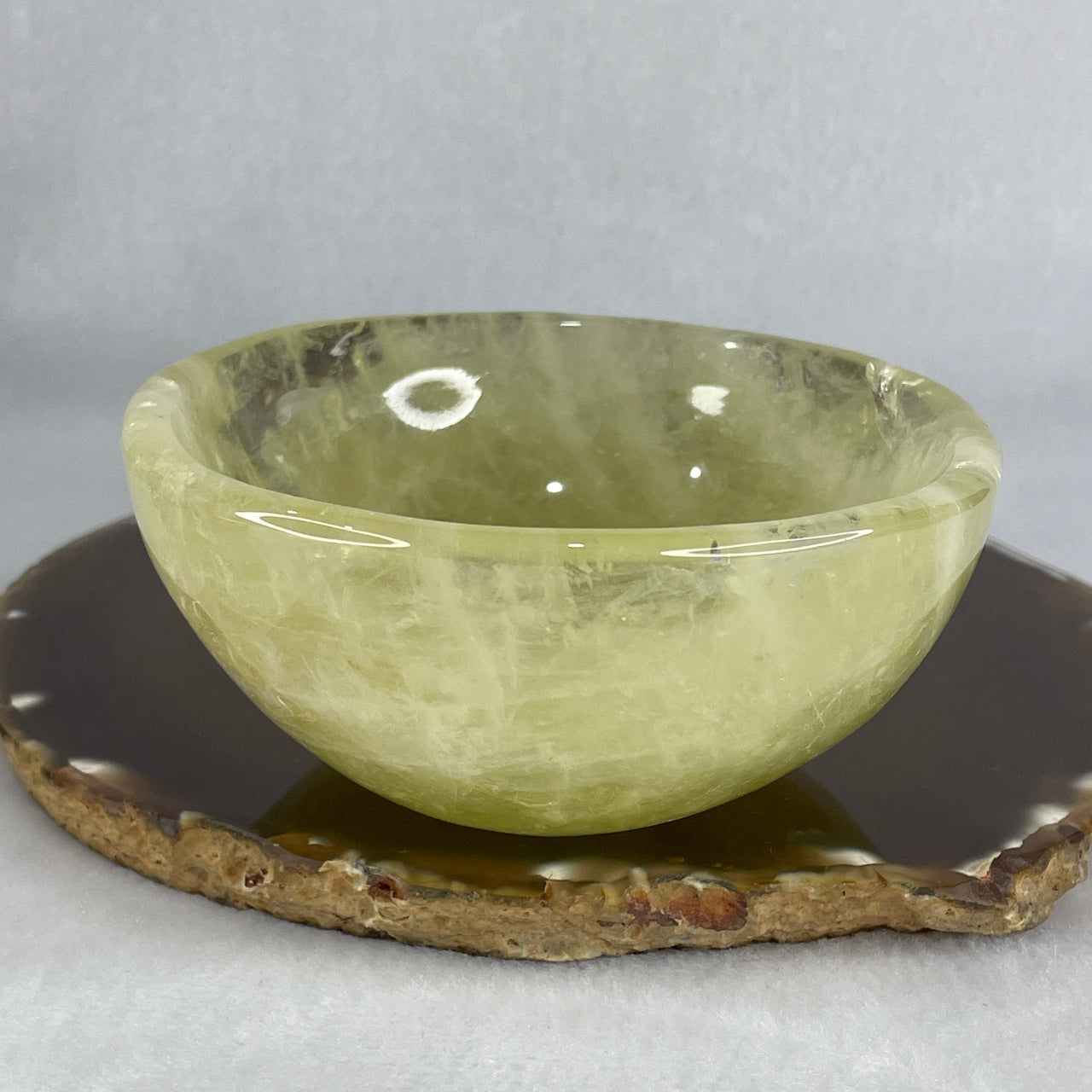 Natural Citrine Bowl Display 314.57g 96.8 by 42.5mm - Huangs Jadeite and Jewelry Pte Ltd