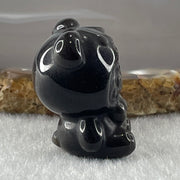 Black Obsidian Labubu Charm Display 14.77 by 28.8 by 21.9 by 19.3mm - Huangs Jadeite and Jewelry Pte Ltd