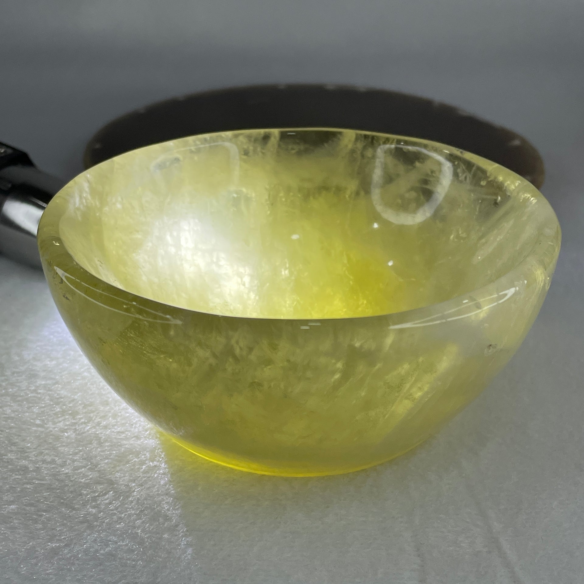 Natural Citrine Bowl Display 488.30g 109.5 by 47.7mm - Huangs Jadeite and Jewelry Pte Ltd