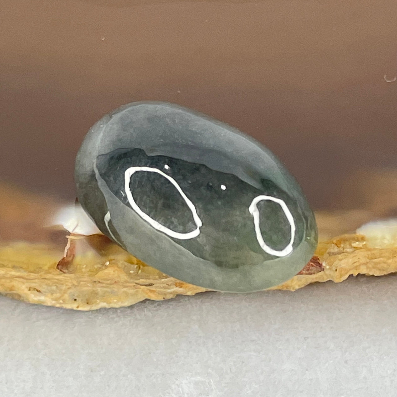 Type A Wuji Grey Jadeite Cabouchon Stone For Setting 5.67g 22.4 by 14.6 by 9.5mm - Huangs Jadeite and Jewelry Pte Ltd