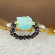 Natural Skull Agate Ring 3.20g 13.4 by 12.2 by 10.6mm, 4.3 by 16mm (Elastic) - Huangs Jadeite and Jewelry Pte Ltd