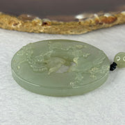 Type A Green Jadeite Dual Bird Pendent 花开富贵双双对对双鸟牌 26.44g 46.9 by 38.1 by 7.6mm - Huangs Jadeite and Jewelry Pte Ltd