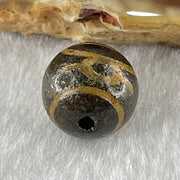 Natural Powerful Tibetan Old Oily Agate 5 Cai Shen Dzi Bead Heavenly Master (Tian Zhu) 1.47g 10.0 by 10.2mm - Huangs Jadeite and Jewelry Pte Ltd