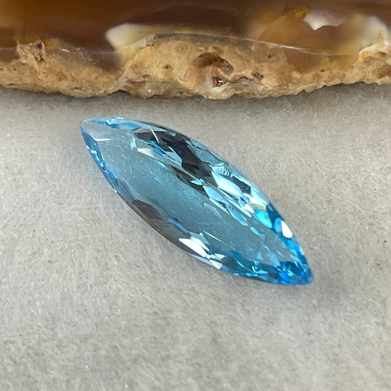 Natural Sky Blue Topaz Marquise Shape 8.95ct 24.4 by 8.8 by 5.7mm - Huangs Jadeite and Jewelry Pte Ltd