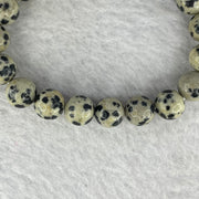 Natural Dalmatian Jasper Stone Bracelet 15.52g 13cm 8.5mm 19 Beads - Huangs Jadeite and Jewelry Pte Ltd