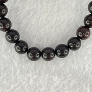 Natural Indian Small Leaf Zitan Rose Wood Beads Bracelet 天然小叶紫檀手链 6.32g 14.5cm 8.0mm 22 Beads - Huangs Jadeite and Jewelry Pte Ltd