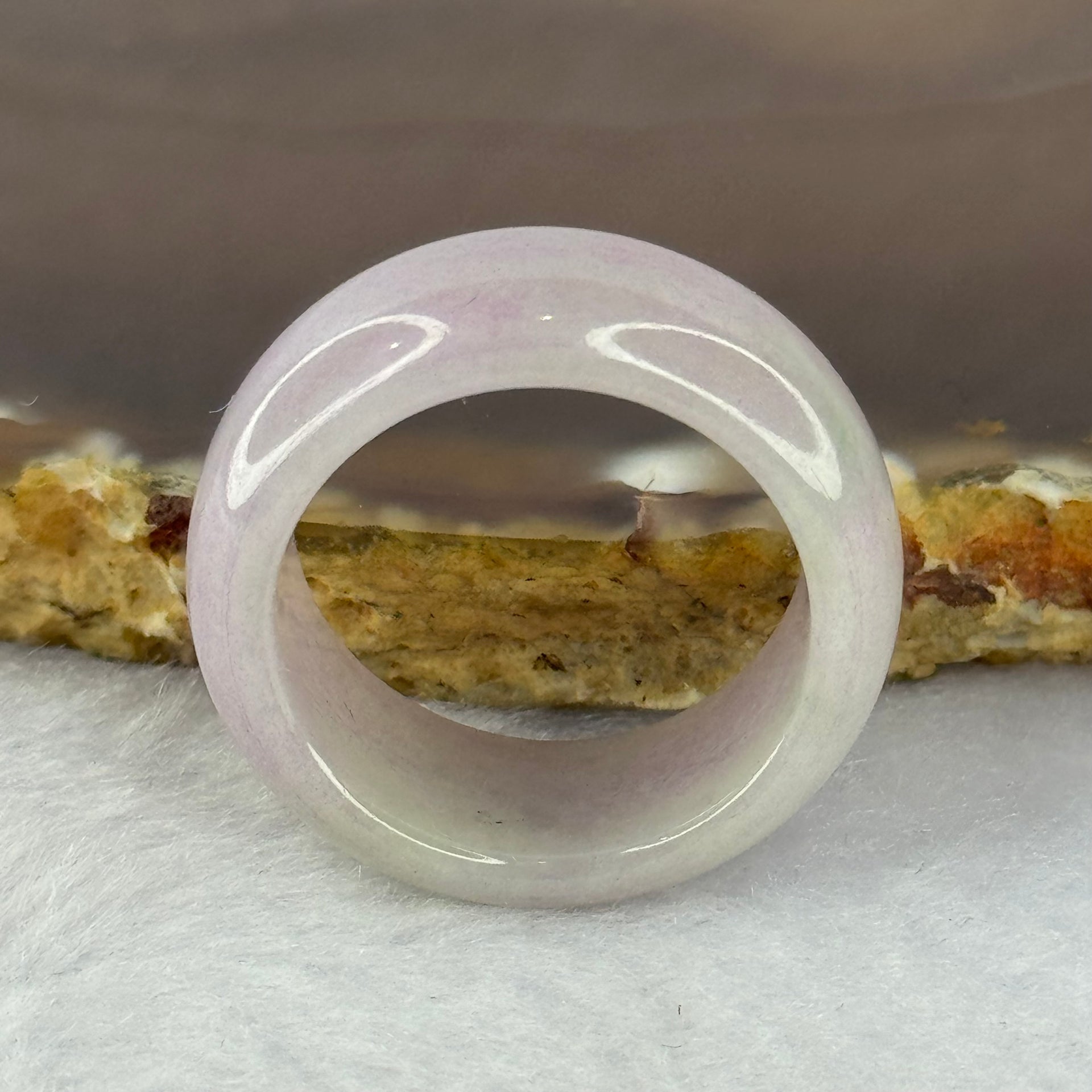 Type A Lavender Jadeite Ring 6.81g 10.1 by 3.7mm US9.5 HK21 - Huangs Jadeite and Jewelry Pte Ltd