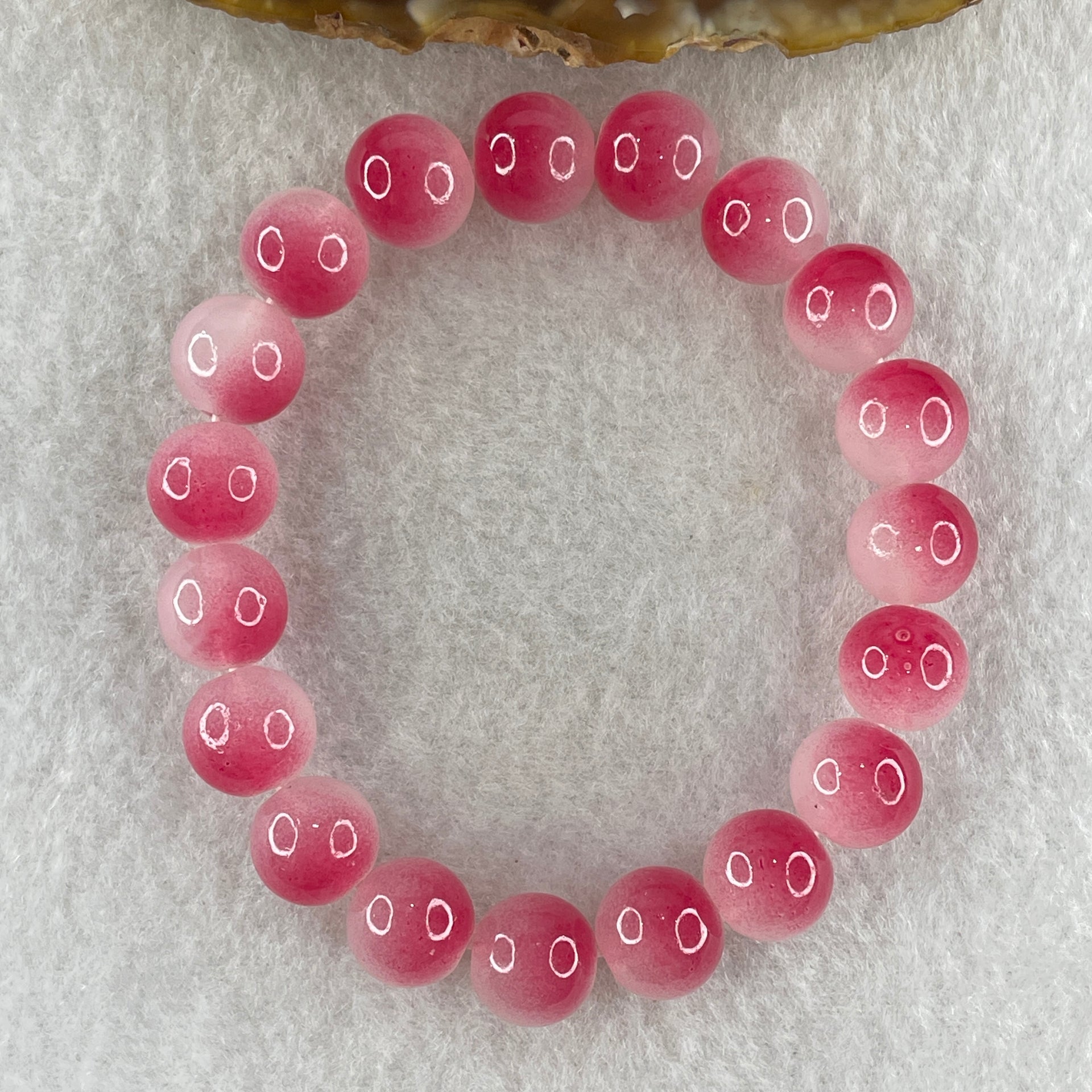 Dyed Agate Faceted Beads Bracelet 26.52g 15cm 10.6mm 19Beads - Huangs Jadeite and Jewelry Pte Ltd