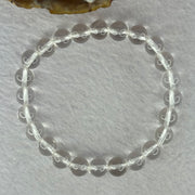 Natural Clear Quartz Bracelet 天然白水晶手链 18.59g 16.5cm 8.4mm 24 Beads - Huangs Jadeite and Jewelry Pte Ltd