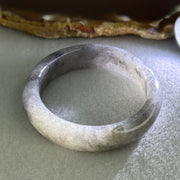 Baby Kids Type A Wuji Grey with Slight Yellow Jadeite Bangle Internal Diameter 39.9mm 26.59g 11.0 by 6.7mm (Slight Internal Lines) - Huangs Jadeite and Jewelry Pte Ltd